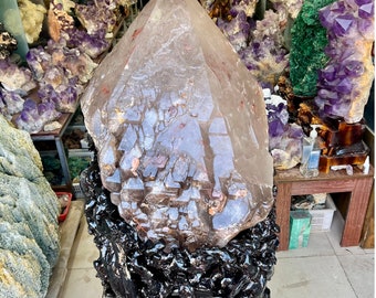 300Kg atemberaubendes Amethyst-Zepter, Super Seven Crystal Sehr seltenes Zepter-Quarzheilung