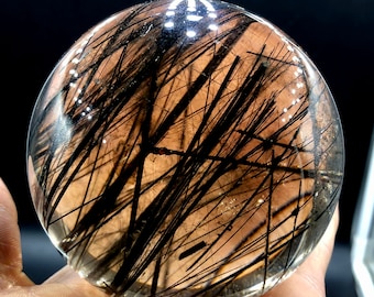 Natural High-Quality Clear Black tourmaline crystal Sphere/Tourmaline Quartz Ball/ Reiki Energy Spiritual tourmaline