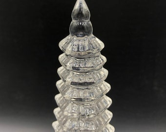 Crystal Wenchang Tower, natuurlijke kristal Leifeng Tower, handmatige sculptuur witte kristallen toren #A1850
