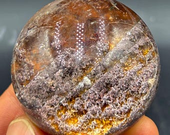 Green Ghost Quartz Crystal Ball, Natural Clear Quartz (54mm)Q892