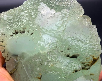 1420g Natural ladder-like green fluorite crystal specimens,China henan #Q579