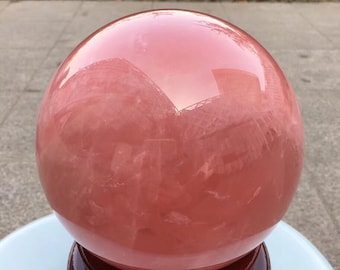 High-Quality Rose Quartz Ball Natural Pink Crystal Sphere Undrilled Healing Crystal Ball  3700g