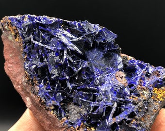 Crystal azurite,beautiful Natural big blue azurite crystal mineral specimens #Q269