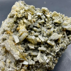 Natural barite Mineral Specimen pyrite yellow Specimen  #Q975
