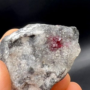 CINNABAR, Natural Gem CINNABAR White Dolomite Mineral Specimen#937
