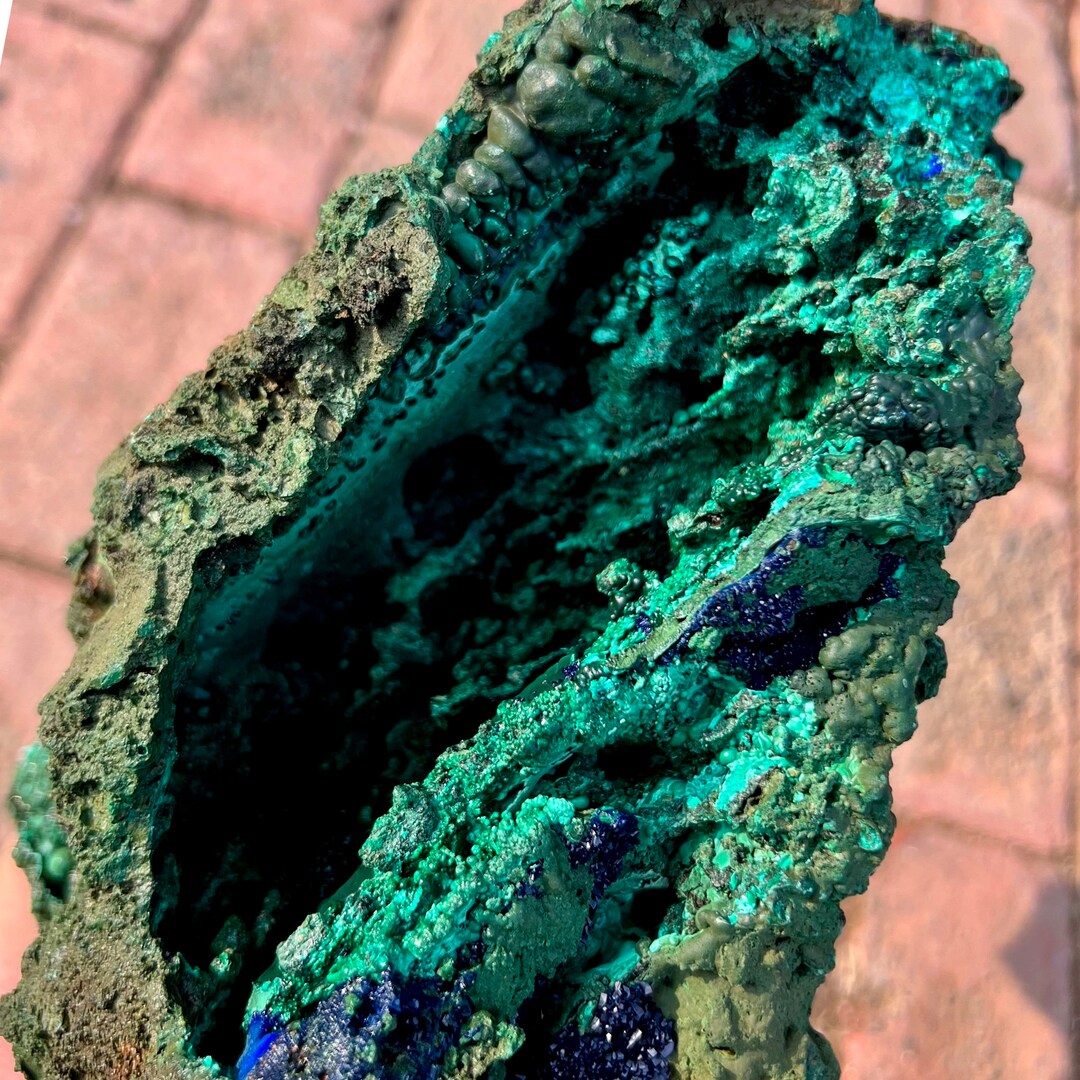 Beautiful Natural Blue Azurite Geode Malachite Mineral Specimens - Etsy