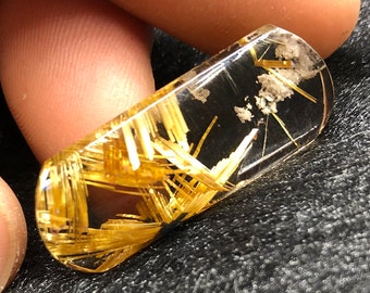 Kristal titanium kristal, gouden titanium kristal kwarts hanger, chakra steen, #298