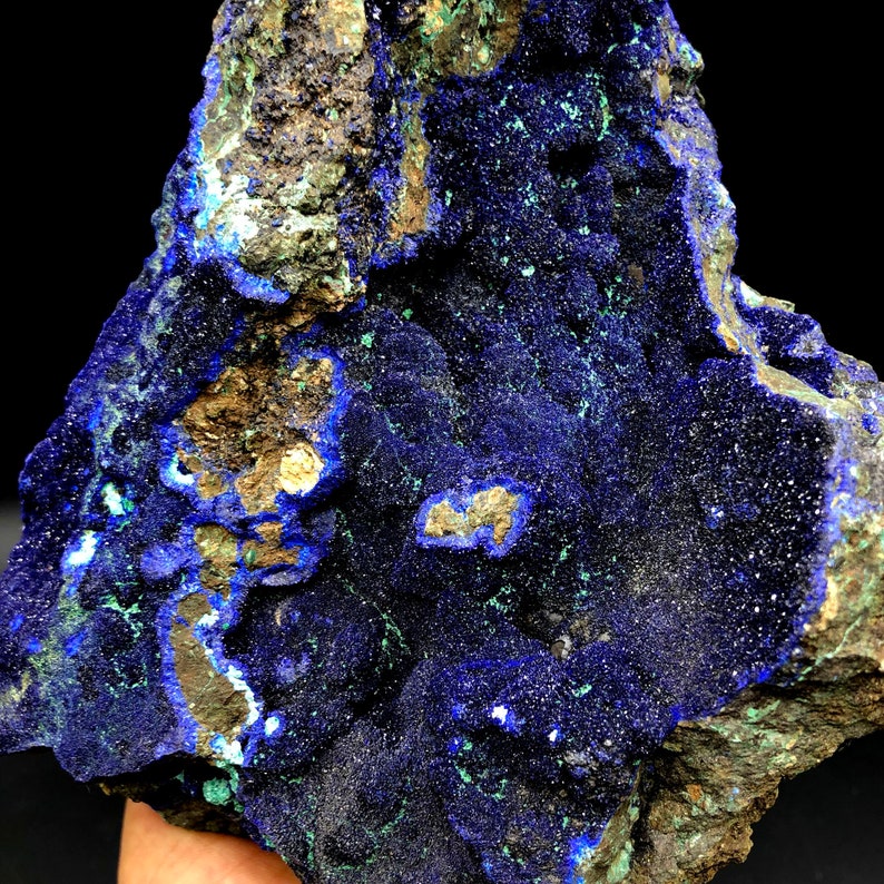 3120g Crystal azurite,beautiful Natural big blue azurite crystal mineral specimens Q657 image 7