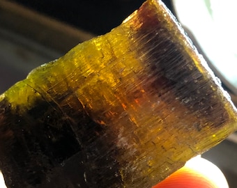 Excellent Rare " Watermelon tourmaline " Natural Verdelite Crystal Mineral Specimen #Q197