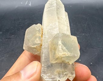 Inner Mongolia White Fluorite Crystal Specimen, double terminated crystal   #Q1337