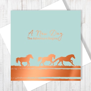 Carte A New Day avec dorure en cuivre