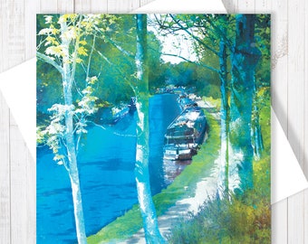 Along The Towpath Greetings Card