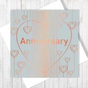 Anniversary Heart Card With Copper Foiling