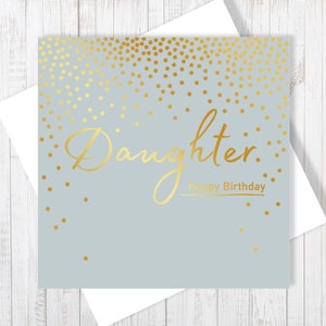 Tochter, alles Gute zum Geburtstag-Sternenkarte mit eleganter Goldfolie