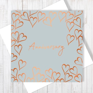 Anniversary Forever Heart Card With Copper Foiling