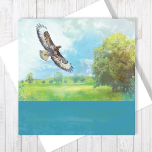 Eagle Soaring-wenskaart, blanco van binnen