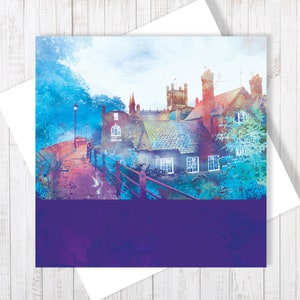City Walls, Chester Modern-wenskaart, blanco van binnen