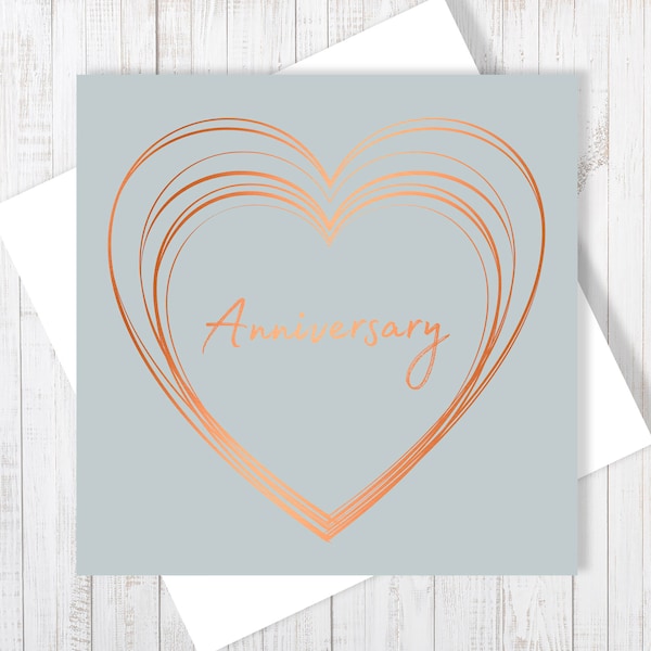 Anniversary Card With Copper Foiling