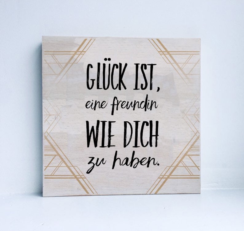 Holzbild Glück ist eine Freundin wie dich zu haben. Etsy