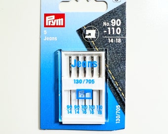 Prym JEANS Nähmaschinennadeln  5 Stück  130/705 Schmetz No. 90-110 - schnelle Lieferung