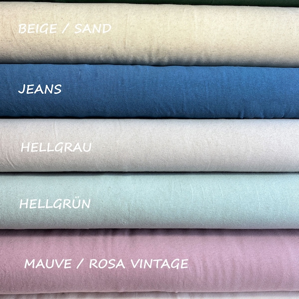 Leinenjersey Melange in verschiedenen Farben grün, rosa, beige, blau, grau, weiß OEKO-TEX 100