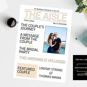 Unique &quot;Wedding Magazine&quot; Wedding Program