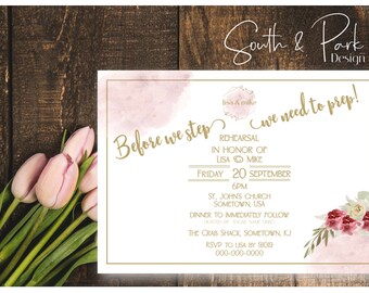 Rehearsal Dinner Invitation | Template