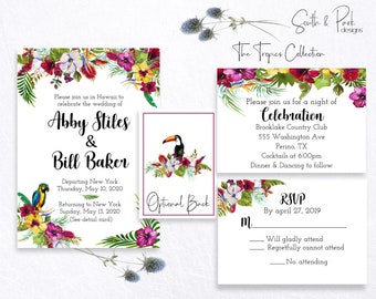 Tropical Wedding Invitation