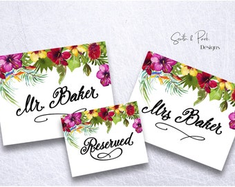 Bride & Groom Chair Signs | Reserved Sign