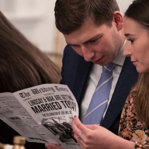 Unique Newspaper Wedding Program | The Knot News | Chic image 4