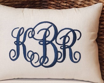 30% OFF Monogram Pillow, Personalized Initial Letter Cushion, Embroidered Pillow, Birthday Gift, Anniversary Gift,wedding Gift