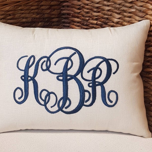 30% OFF Monogram Pillow, Personalized Initial Letter Cushion, Embroidered Pillow, Birthday Gift, Anniversary Gift,wedding Gift