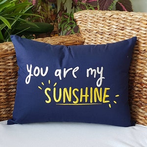 30% Sale you Are My Sunshine Pillow, Birthday Gift, Kids Room Decor, Gift For her, Personalized Anniversary Gift, Valentine day Gift