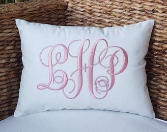 30% OFF Monogram Pillow, Personalized Initial Letter Cushion, Embroidered Pillow, Birthday Gift, Anniversary Gift, Wedding Gift, Couple Gift