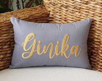 Custom embroidered pillow | Etsy Custom text pillow | Etsy