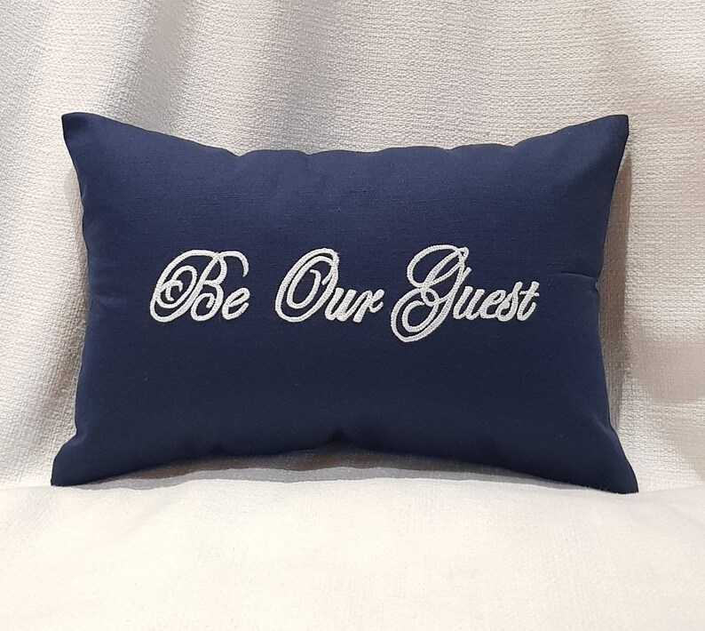30 off Embroidered Be Our Guest Pillow Guest Room Pillow Etsy