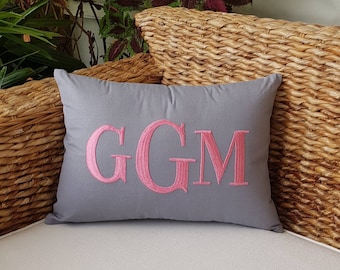 30% OFF Monogram Pillow, Personalized Initial Letter Cushion, Embroidered Pillow, Birthday Gift, Anniversary Gift,wedding Gift