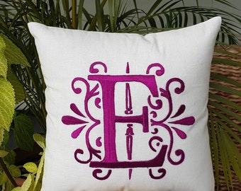 Personalized Initial Letter Pillow, 30% Sale, Embroidered Pillow,Valentine Day Gift, Birthday Gift, Anniversary Gift,wedding Gift