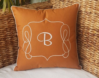 30% OFF Personalized Initial Letter Embroidered Pillow, Birthday Gift, Anniversary Gift,wedding Gift