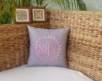 30% OFF Personalized Monogram Pillow,Embroidered Initial Letter Pillow, Birthday Gift, Anniversary Gift,wedding Gift
