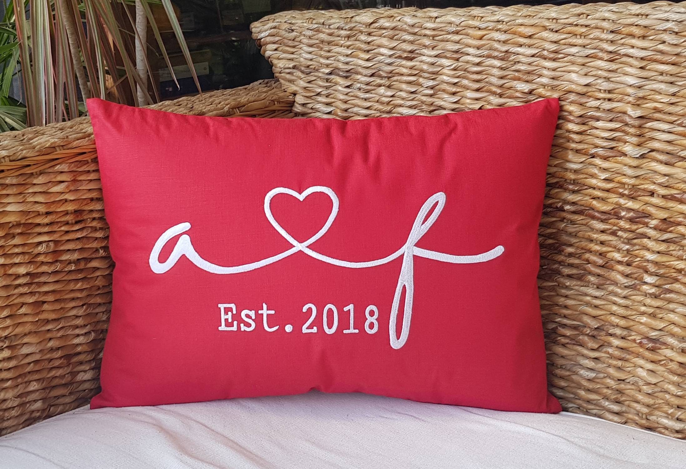 30 OFF Established Date Pillow Wedding Date Pillow Bridal Etsy
