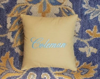 30% OFF Personalized Name Embroidered Pillow, Last Name Pillow,Father's Day Gift, Birthday Gift, Anniversary Gift,Newlywed, Wedding Gift