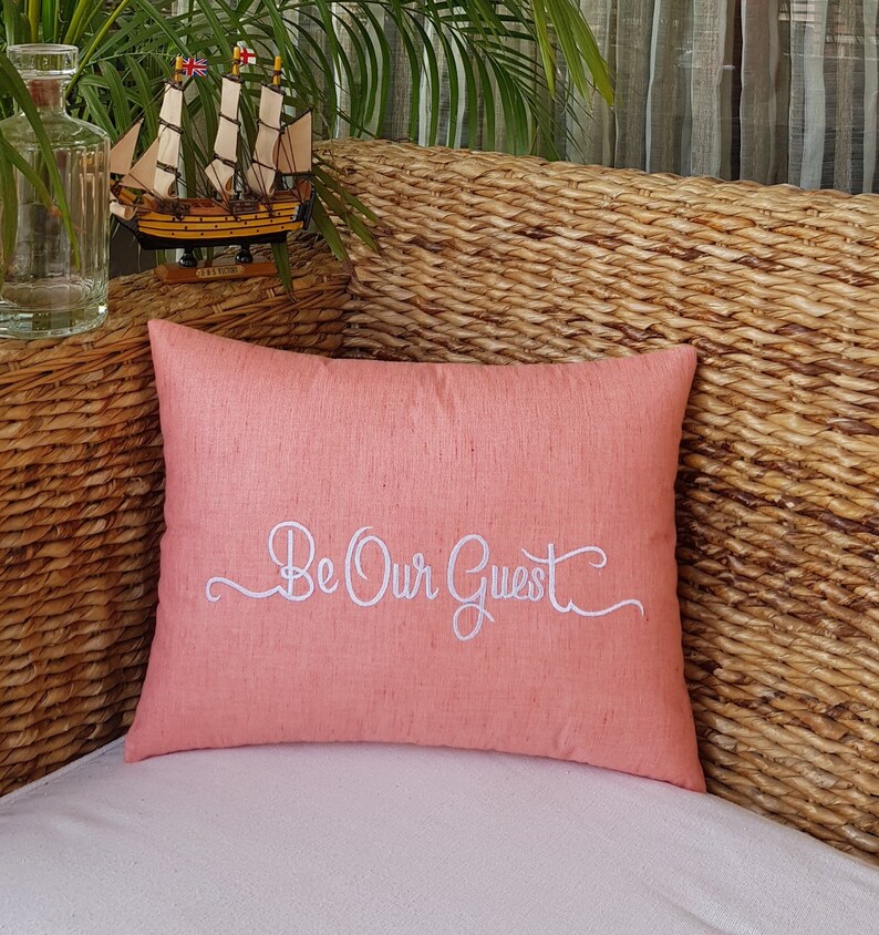 Personalized Be Our Guest Pillow30 off Guest Room Pillow Etsy