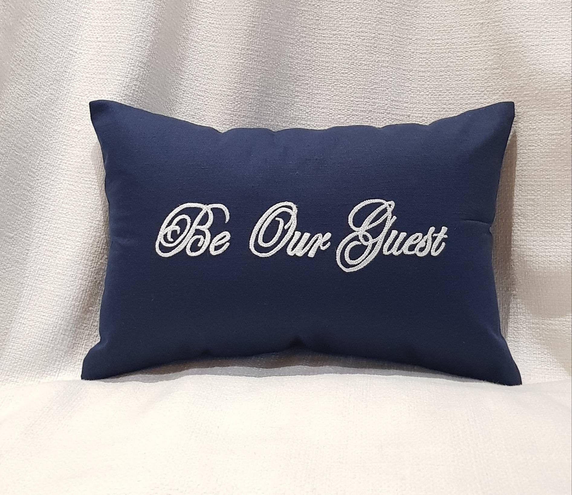 30 off Embroidered Be Our Guest Pillow Guest Room Pillow Etsy