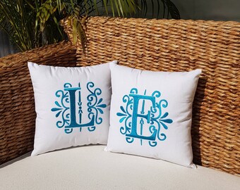 30% OFF Personalized Initial Letter Embroidered Pillow, Birthday Gift, Anniversary Gift,wedding Gift
