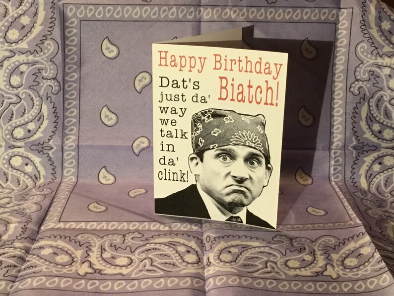 The Office Inspired Prison Mike Birthday Card Etsy The Office Inspired Prison Mike Birthday Card Etsy