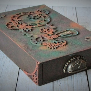 Drawer box, storage box, desk utensil, steampunk-style drawer box