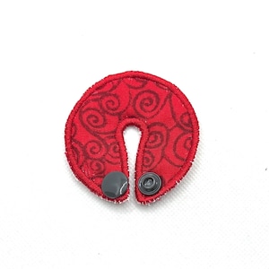 Tubie pad:  Scarlet and gray swirl G tube cover