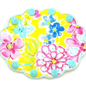 Feeding Tube extension port cover | Tubie pad | Tubing wrap |  Bright floral design fabric