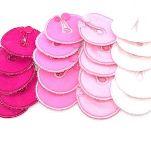 Flannel G-Tube Cover: Pink Tubie Pads, Set of 5